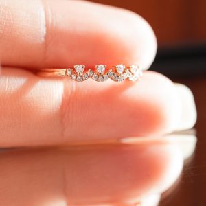 Women’s Ring Natural Custom Diamond Rose Gold 18k (2)