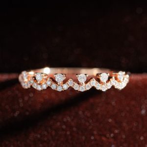 Women’s Ring Natural Custom Diamond Rose Gold 18k (2)