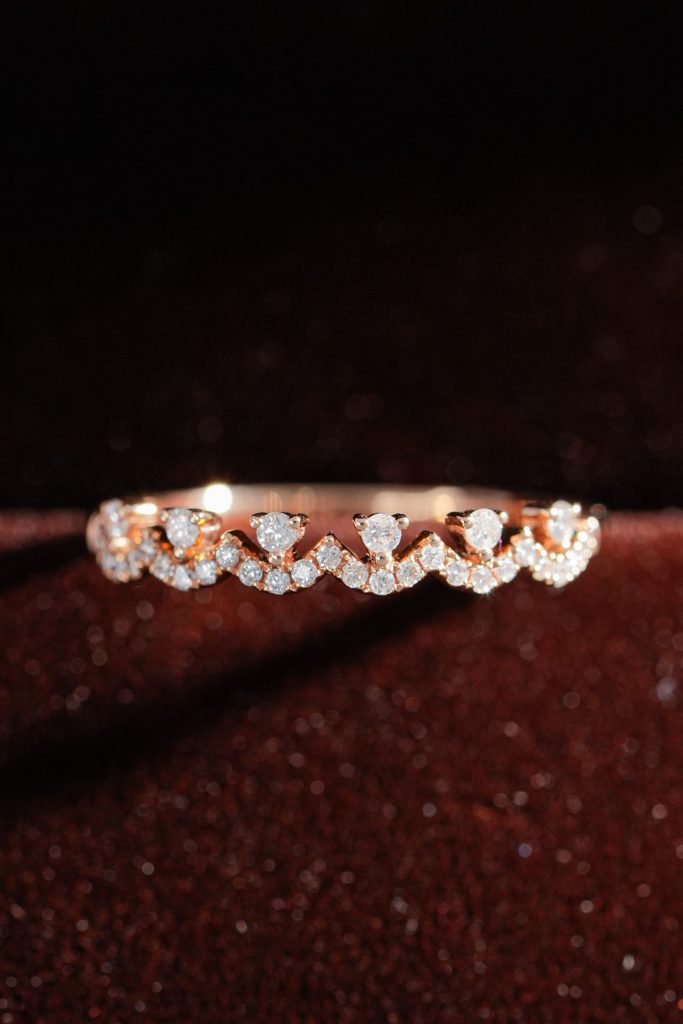 Women’s Ring Natural Custom Diamond Rose Gold 18k (2)