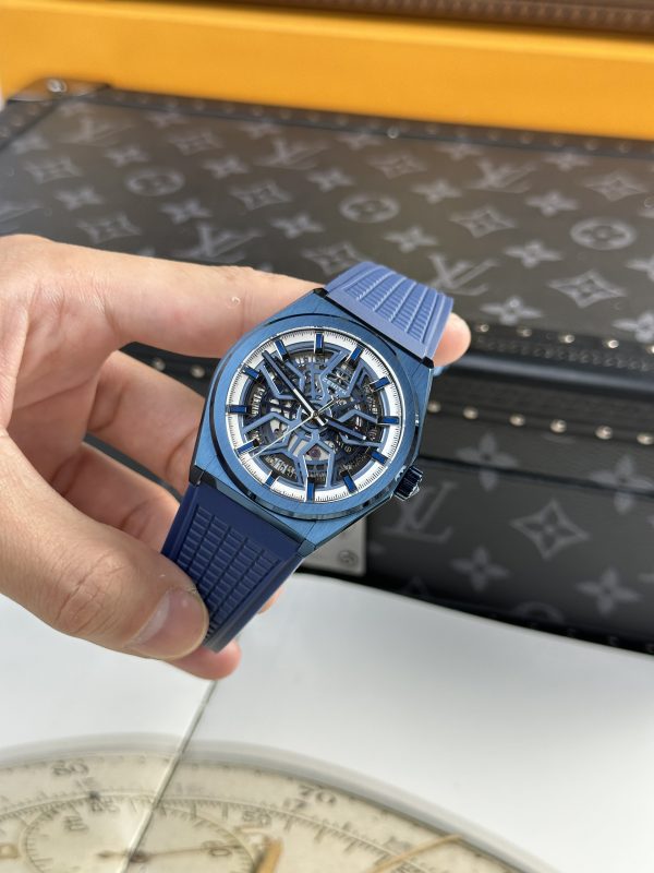 Zenith Defy Classic Replica Watches Skeleton Blue Dial LF Factory 41mm (10)