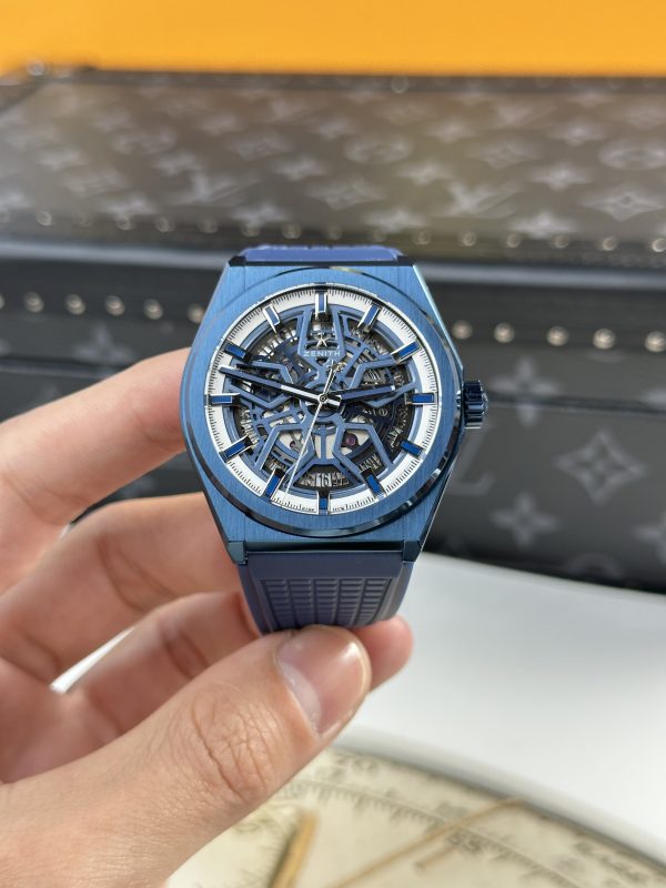 Zenith Defy Classic Replica Watches Skeleton Blue Dial LF Factory 41mm (10)