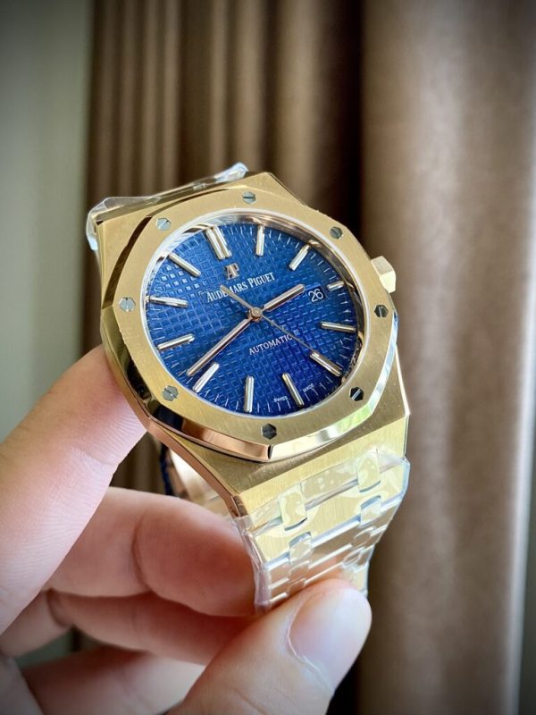 Audemars Piguet Royal Oak 15400OR Replica Watch Blue Dial APS Factory (1)