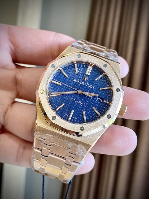 Audemars Piguet Royal Oak 15400OR Replica Watch Blue Dial APS Factory (1)