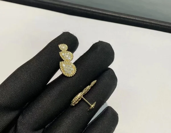 Boucheron Serpent Bohème Earrings Custom Diamond 18K Gold (2)