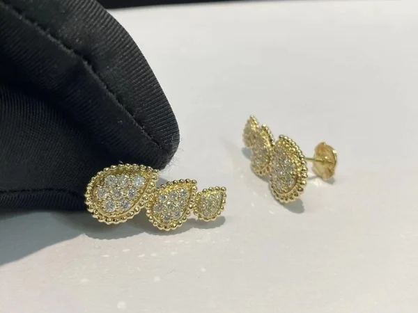 Boucheron Serpent Bohème Earrings Custom Diamond 18K Gold (2)