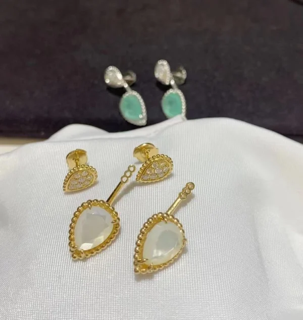 Bouchrone Womens Earrings Custom Diamond 18K Gold (2)