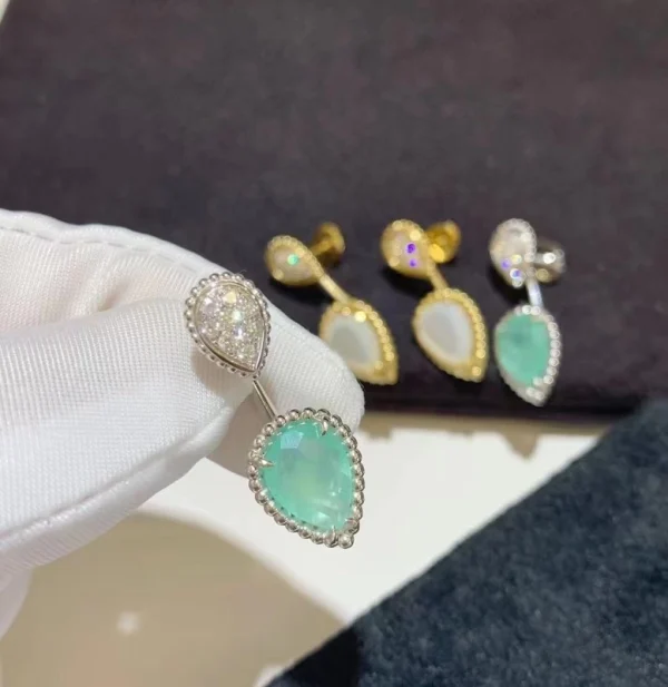 Bouchrone Womens Earrings Diamond 18K Gold Custom (2)