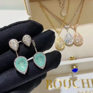 Bouchrone Womens Earrings Diamond 18K Gold Custom (2)