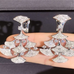Bvlgari Divas Dream Womens Custom White Gold 18K Diamond Earrings (2)