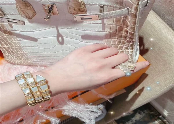 Bvlgari Sepremti Bracelet Custom Mother Of Pearl Diamond 18K Rose Gold (2)