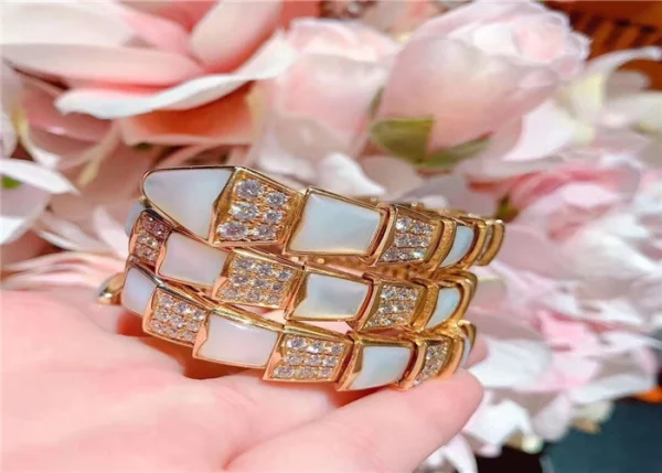 Bvlgari Sepremti Bracelet Custom Mother Of Pearl Diamond 18K Rose Gold (2)
