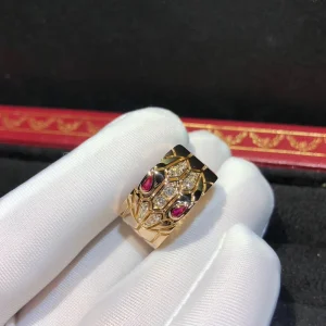 Bvlgari Serpenti Rings Custom Ruby Diamond 18K Rose Gold (2)