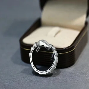 Bvlgari Serpenti Viper Rings Custom Diamond White Gold 18K (2)