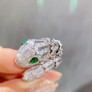 Bvlgari Serpenti Viper Rings Custom Diamond White Gold (2)