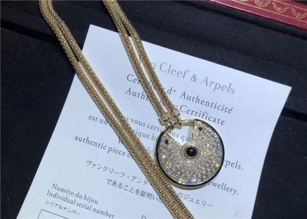 Cartier Amulette Womens Necklaces Custom Diamond 18K Gold (2)