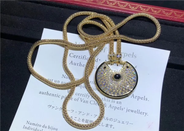 Cartier Amulette Womens Necklaces Custom Diamond 18K Gold (2)