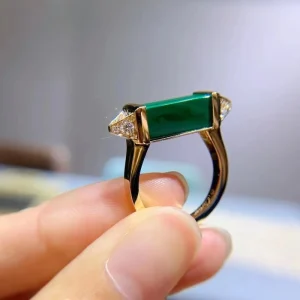 Cartier De Les Berlingots Rings Custom Emerald Gold 18K (2)