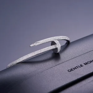 Cartier Juste Un Clou Womens Bracelet Diamond 18K White Gold Custom (2)