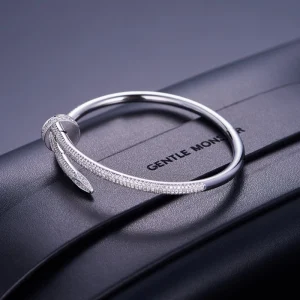 Cartier Juste Un Clou Womens Bracelet Diamond 18K White Gold Custom (2)