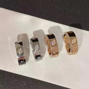 Cartier Love Earrings Custom Diamond 18K Gold (2)