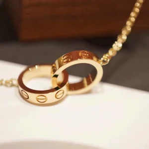 Cartier Love Necklace Custom Diamond Gold 18K (2)