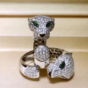 Cartier Panthere Rings Custom White Gold 18K Diamonds (2)