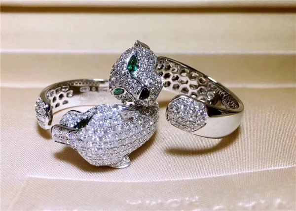 Cartier Panthere Rings Custom White Gold 18K Diamonds (2)