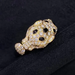 Cartier Panthere Womens Rings Rose Gold 18K Diamonds Custom (2)