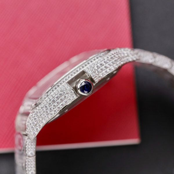 Cartier Santos Custom Full Diamonds CZ AMG Factory Best Replica (3)