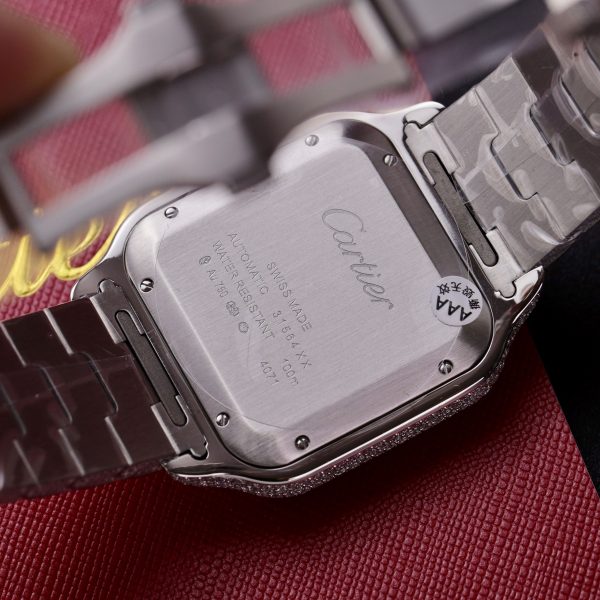 Cartier Santos Custom Full Diamonds CZ AMG Factory Best Replica (3)