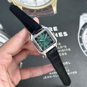 Cartier Santos De Cartier WSSA0061 Green Dial Best Replica Women 35mm (2)