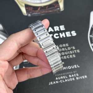 Cartier Santos De Cartier WSSA0061 Green Dial Best Replica Women 35mm (2)