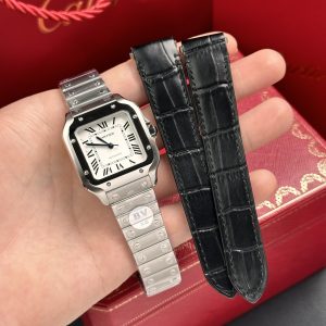 Cartier Santos WSSA0010 Best Replica Watches White Dial BV Factory 35mm (6)