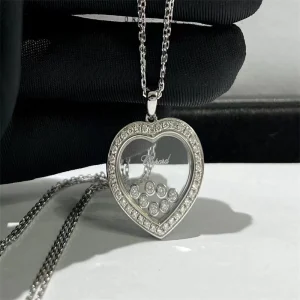 Chopard Happy Spirit Womens Necklace Custom Diamond White Gold 18K (2)