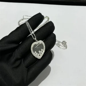 Chopard Happy Spirit Womens Necklace Custom Diamond White Gold 18K (2)