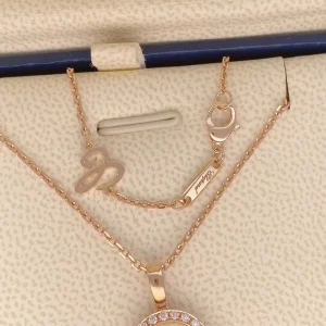 Chopard Happy Women's Necklace Custom 18K Rose Gold Diamond (2)