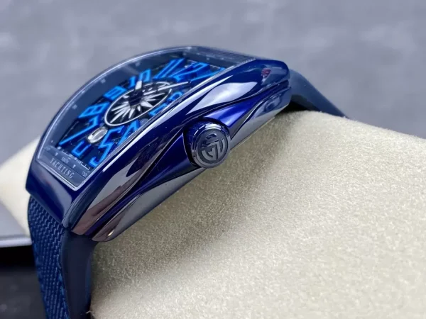 Franck Muller V45 Yachting Ceramic Blue Replica Watches 45mm (5)