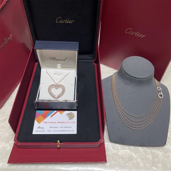 Glamira Loreto Womens Necklace Custom 18K Rose Gold Diamond (2)
