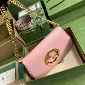 Gucci Blondie Replica Bags Womens Pink Lock Gold Size 28x16x4cm (1)