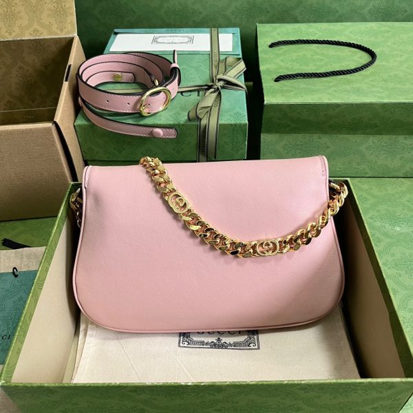 Gucci Blondie Replica Bags Womens Pink Lock Gold Size 28x16x4cm (1)