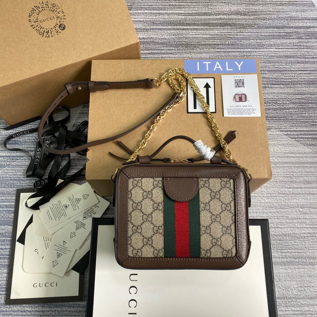 Gucci Case Ophidia Replica Bags Lock Gold Size 18 (2)