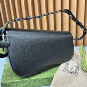 Gucci Horsebit 1955 Black Womes Replica Bags Size 26cm (2)