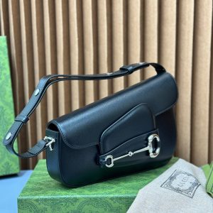 Gucci Horsebit 1955 Black Womes Replica Bags Size 26cm (2)