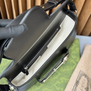 Gucci Horsebit 1955 Black Womes Replica Bags Size 26cm (2)
