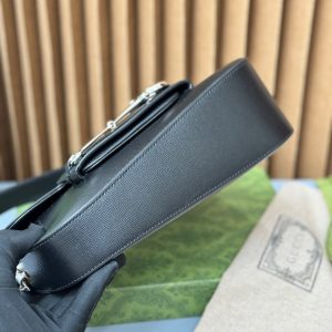 Gucci Horsebit 1955 Black Womes Replica Bags Size 26cm (2)