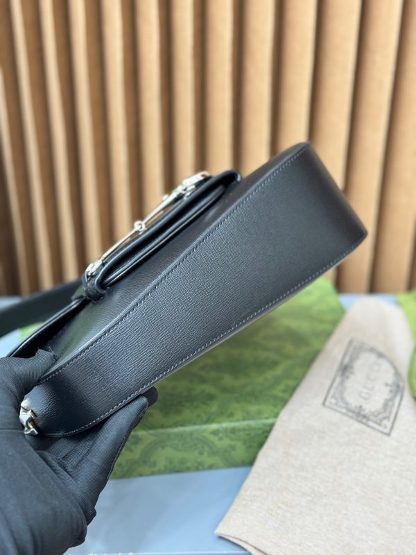 Gucci Horsebit 1955 Black Womes Replica Bags Size 26cm (2)