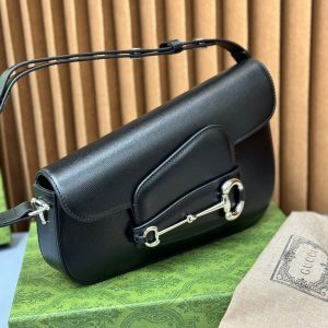 Gucci Horsebit 1955 Black Womes Replica Bags Size 26cm (2)