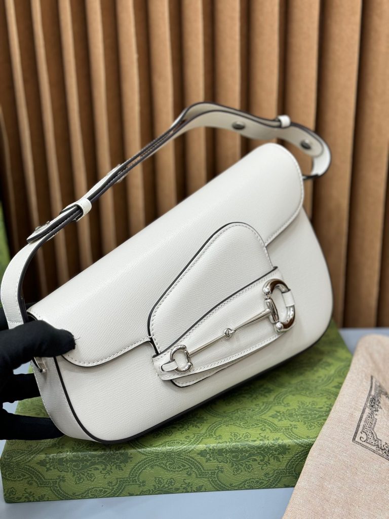 Gucci Horsebit 1955 White Womes Replica Bags Size 26cm (2)