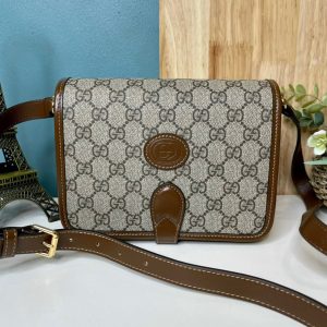 Gucci Mini Shoulder Interlocking G Brown Replica Handbags Size 17x20x7 (2)