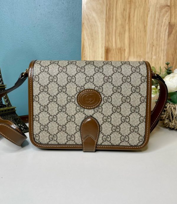 Gucci Mini Shoulder Interlocking G Brown Replica Handbags Size 17x20x7 (2)